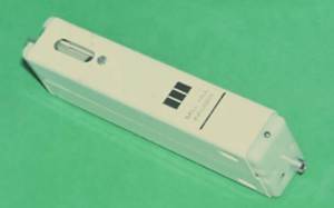 Insulin pump from the 1970s developed by John Pickup at Guys Hospital, London, by John Pickup. The button on the end was pressed to deliver the meal-time bolus, fixed at 8 times the basal rate for 15 min. This pump is now in the Science Museum in London.